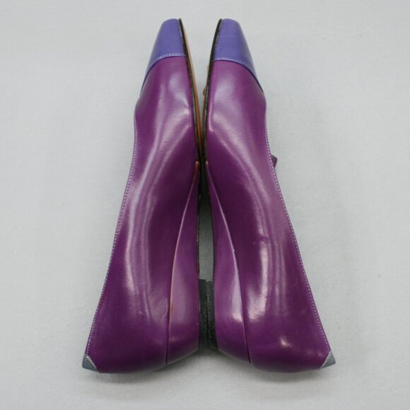 Vintage Sesto Meucci Ladies 5 Lelia Mauve Combo Purple Knot Wedge Shoes - Italy - Picture 13 of 13